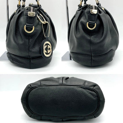 Gucci 2-way Bag Handbag Sookie Leather Black