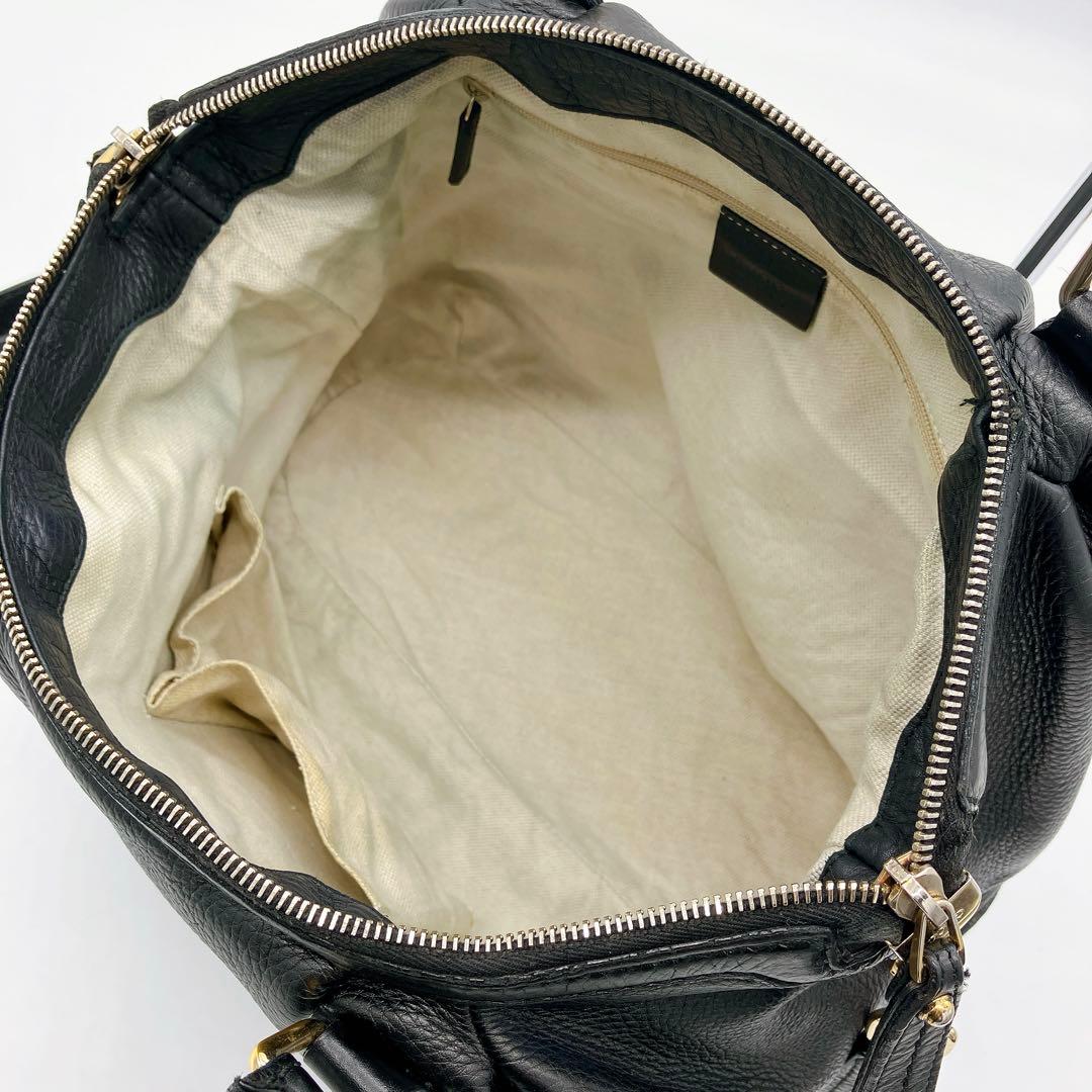 Gucci 2-way Bag Handbag Sookie Leather Black