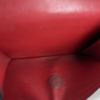 Prada Trifold Wallet Vittelomove Gold Logo Heart Saffiano Black