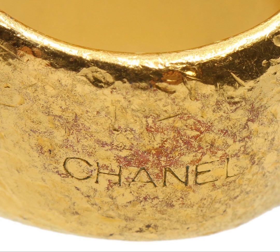 Chanel Coco Mark Logo Colored Stone Square Ring No 12