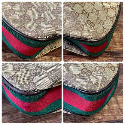 Gucci GG Canvas Leather Sherry Shoulder Bag Brown — view 5