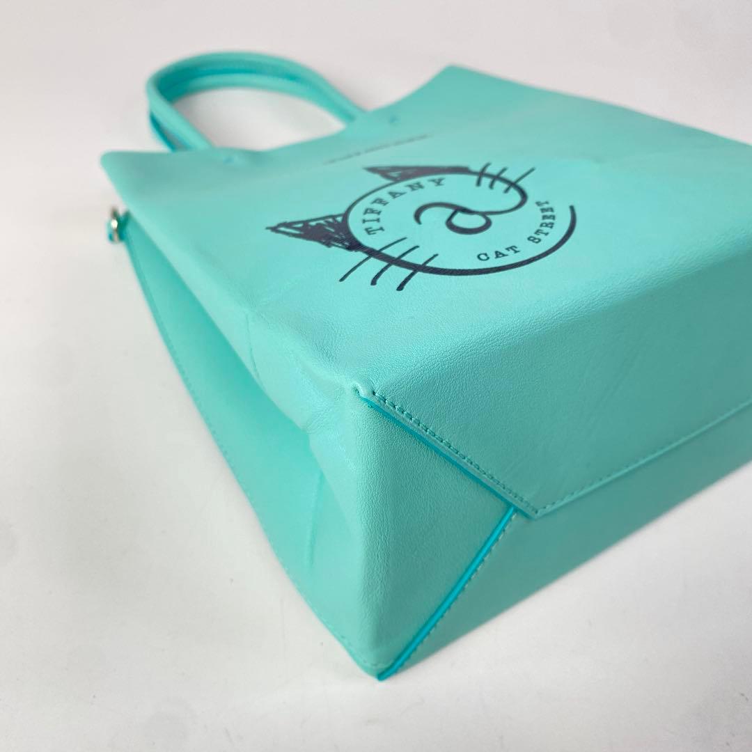 Unused Tiffany Cat Street Small Shopping Tote Leather