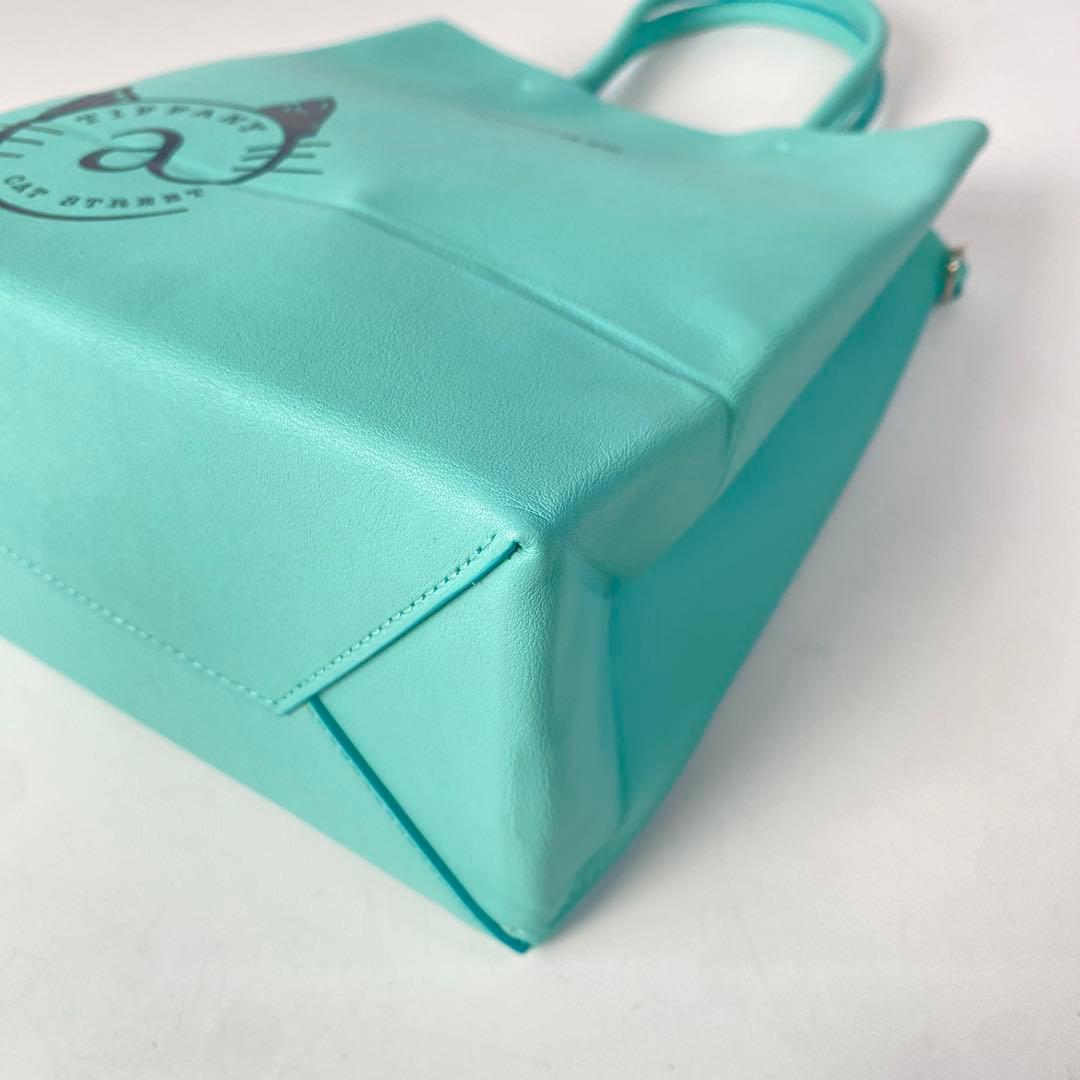 Unused Tiffany Cat Street Small Shopping Tote Leather