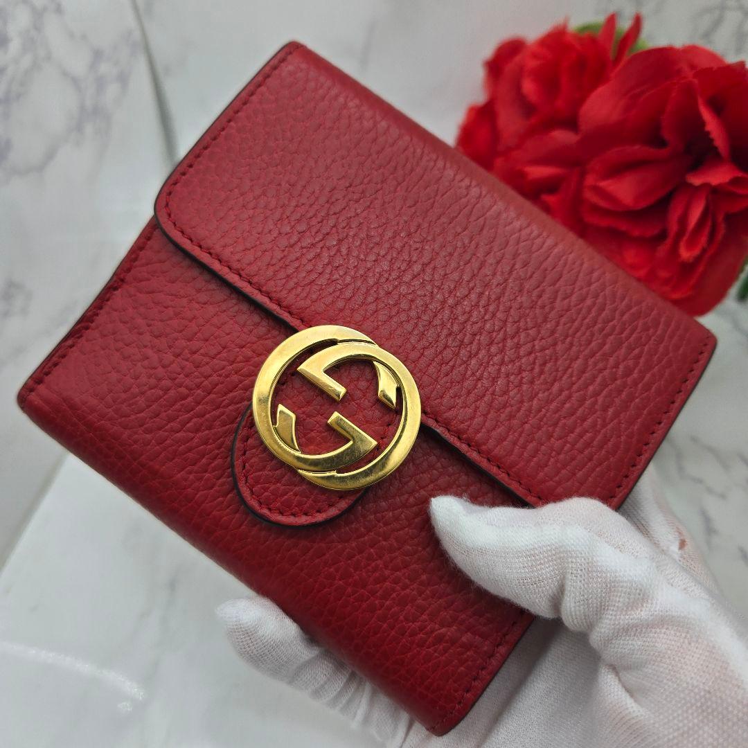 Gucci Folding Wallet Interlocking Red — view 3