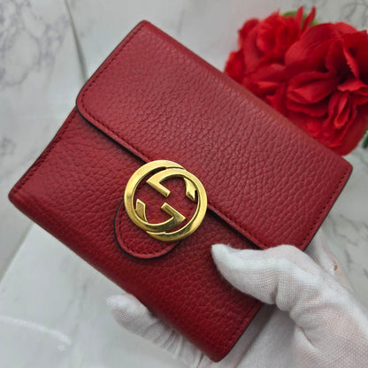 Gucci Folding Wallet Interlocking Red — view 3