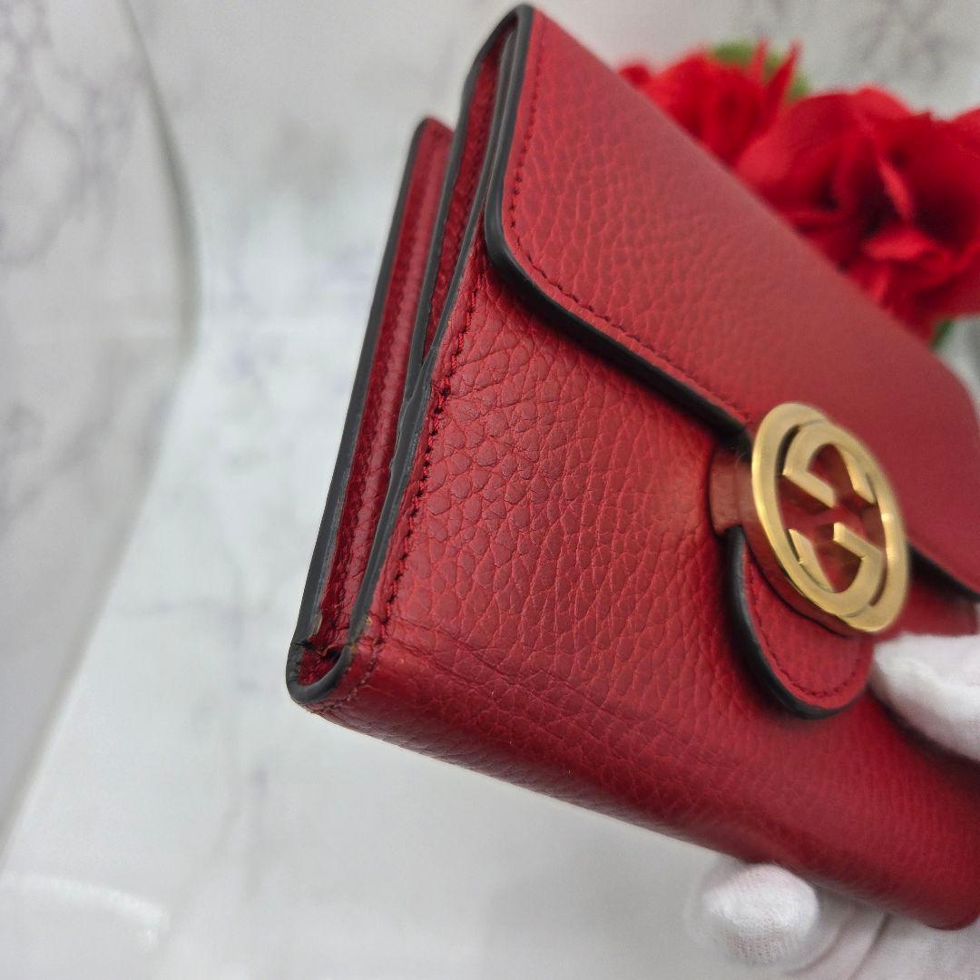 Gucci Folding Wallet Interlocking Red — view 5