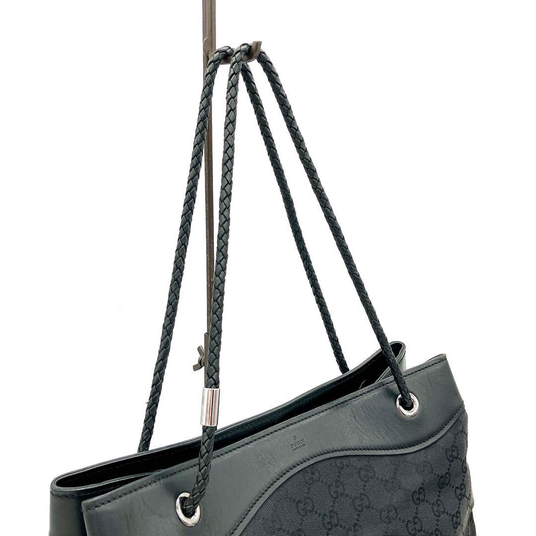 Gucci Tote Bag GG Canvas Black A4 Handbag