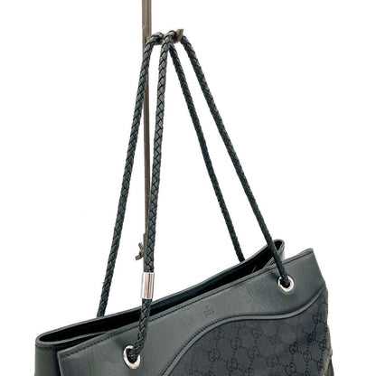 Gucci Tote Bag GG Canvas Black A4 Handbag