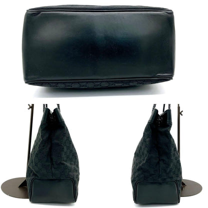 Gucci Tote Bag GG Canvas Black A4 Handbag