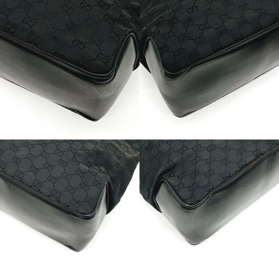 Gucci Tote Bag GG Canvas Black A4 Handbag