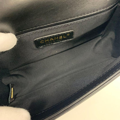 Chanel Boy 20 Lambskin CC Logo Small Stitch Bag — view 7