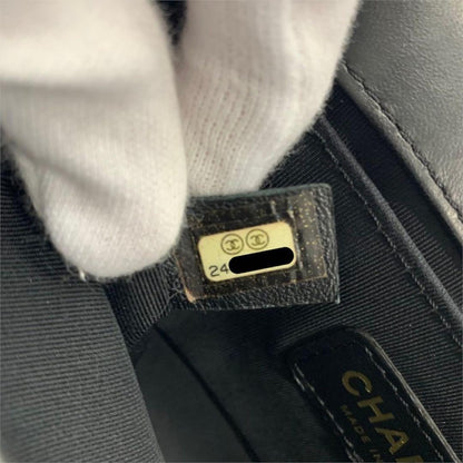 Chanel Boy 20 Lambskin CC Logo Small Stitch Bag — view 8