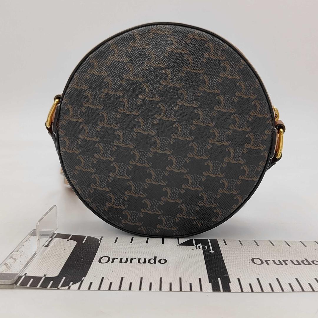 Celine Round Purse Triomphe Canvas Shoulder Bag — view 2