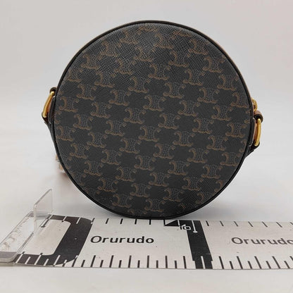 Celine Round Purse Triomphe Canvas Shoulder Bag — view 2