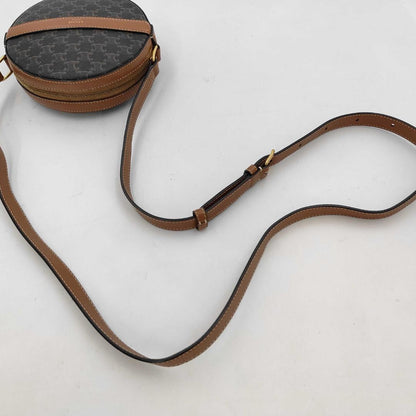 Celine Round Purse Triomphe Canvas Shoulder Bag — view 3