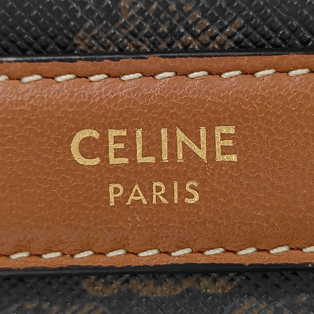 Celine Round Purse Triomphe Canvas Shoulder Bag — view 8