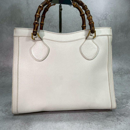 Gucci Diana Handbag Bamboo White Leather — view 2
