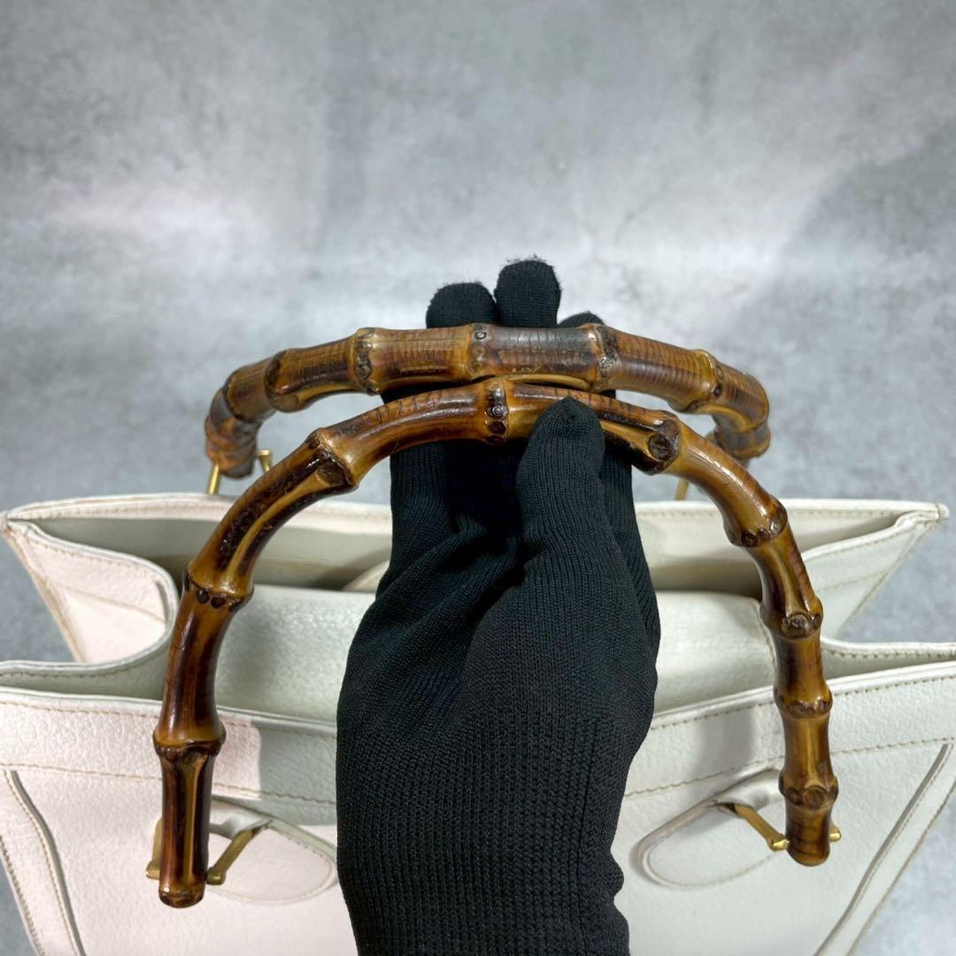 Gucci Diana Handbag Bamboo White Leather — view 4