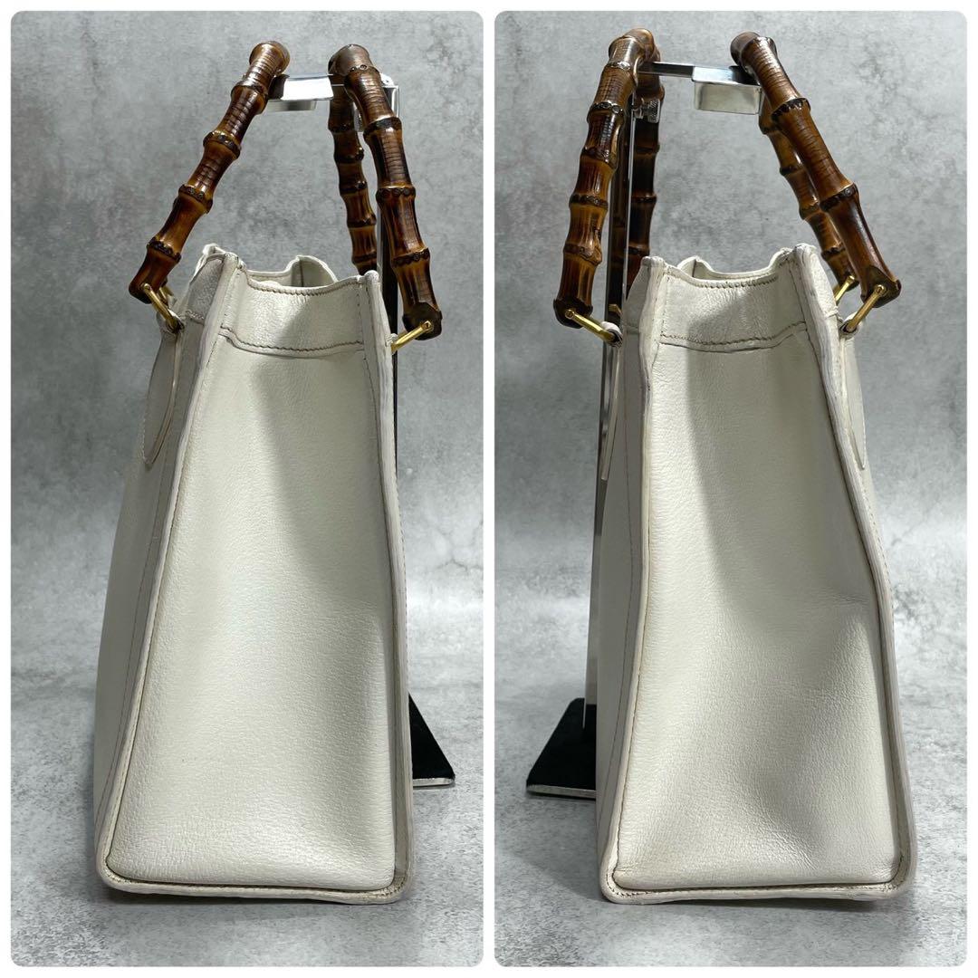 Gucci Diana Handbag Bamboo White Leather — view 7