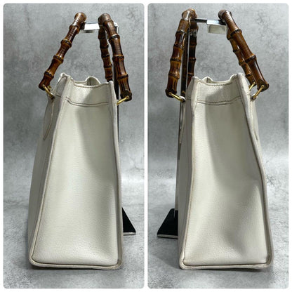 Gucci Diana Handbag Bamboo White Leather — view 7