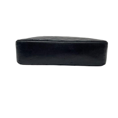 Chanel Quilted Lambskin Chain Hand Bag CC Logo Black — view 4