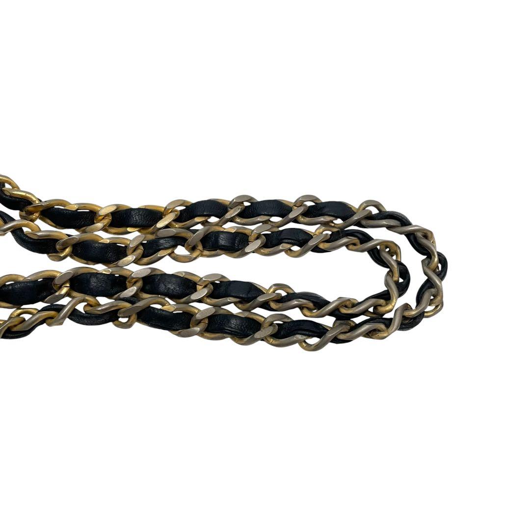Chanel Quilted Lambskin Chain Hand Bag CC Logo Black — view 7