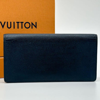 Louis Vuitton Portefeuille Brazza Taiga Navy Bifold Wallet — view 3
