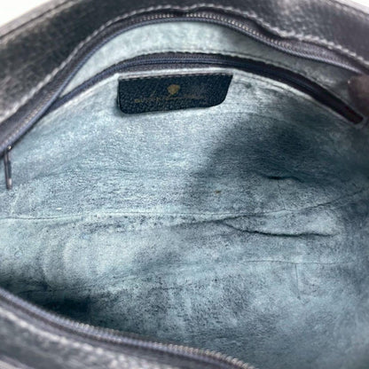 Gucci GG Shoulder Bag Navy Beige Leather Logo — view 5