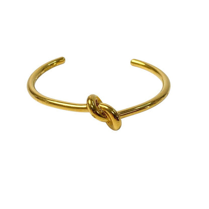 Celine Knot Extra Thin Bracelet Gold Finish Brass