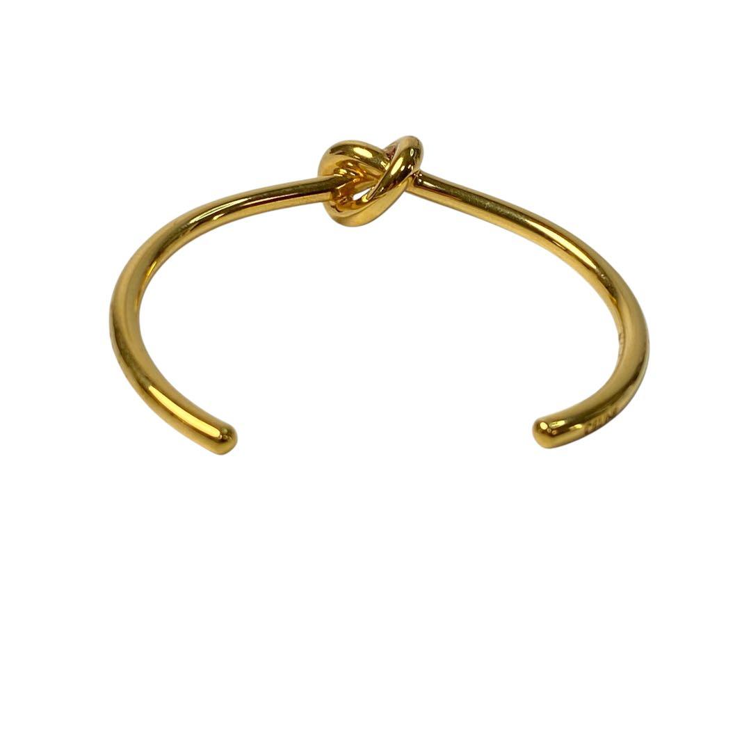 Celine Knot Extra Thin Bracelet Gold Finish Brass