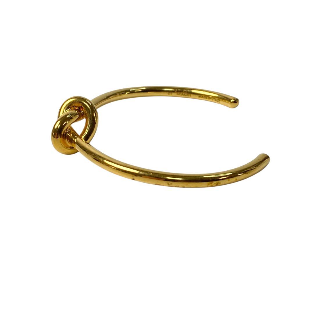 Celine Knot Extra Thin Bracelet Gold Finish Brass