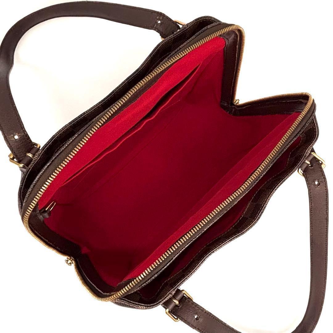 Louis Vuitton Damier Belem MM Tote Bag Brown — view 3