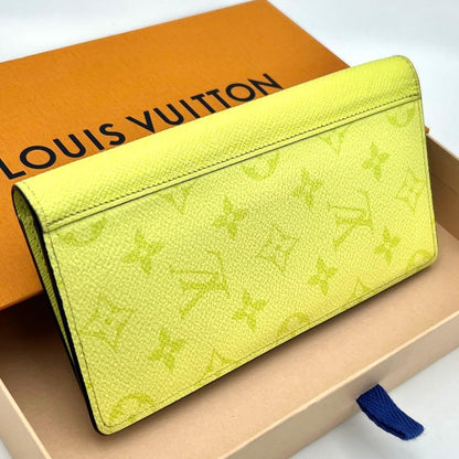 Louis Vuitton Taigarama Portefeuille Brazza NM Yellow Wallet