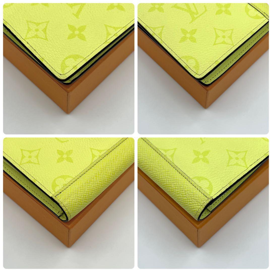Louis Vuitton Taigarama Portefeuille Brazza NM Yellow Wallet