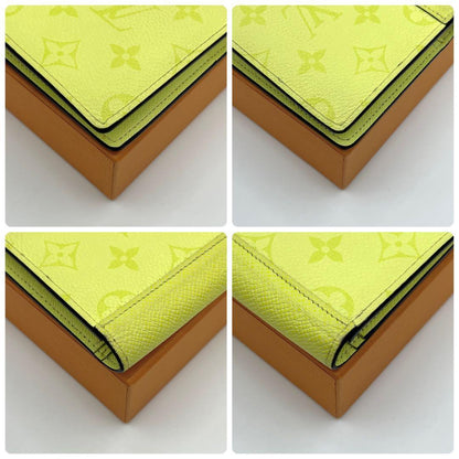 Louis Vuitton Taigarama Portefeuille Brazza NM Yellow Wallet