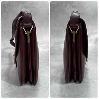 Gucci Shoulder Bag Horsebit Bordeaux Leather — view 8