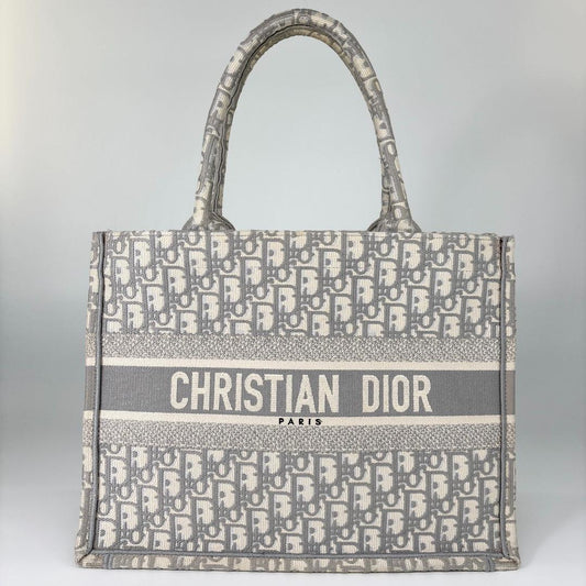 Ultra Christian Dior Book Tote Medium Trotter Gray