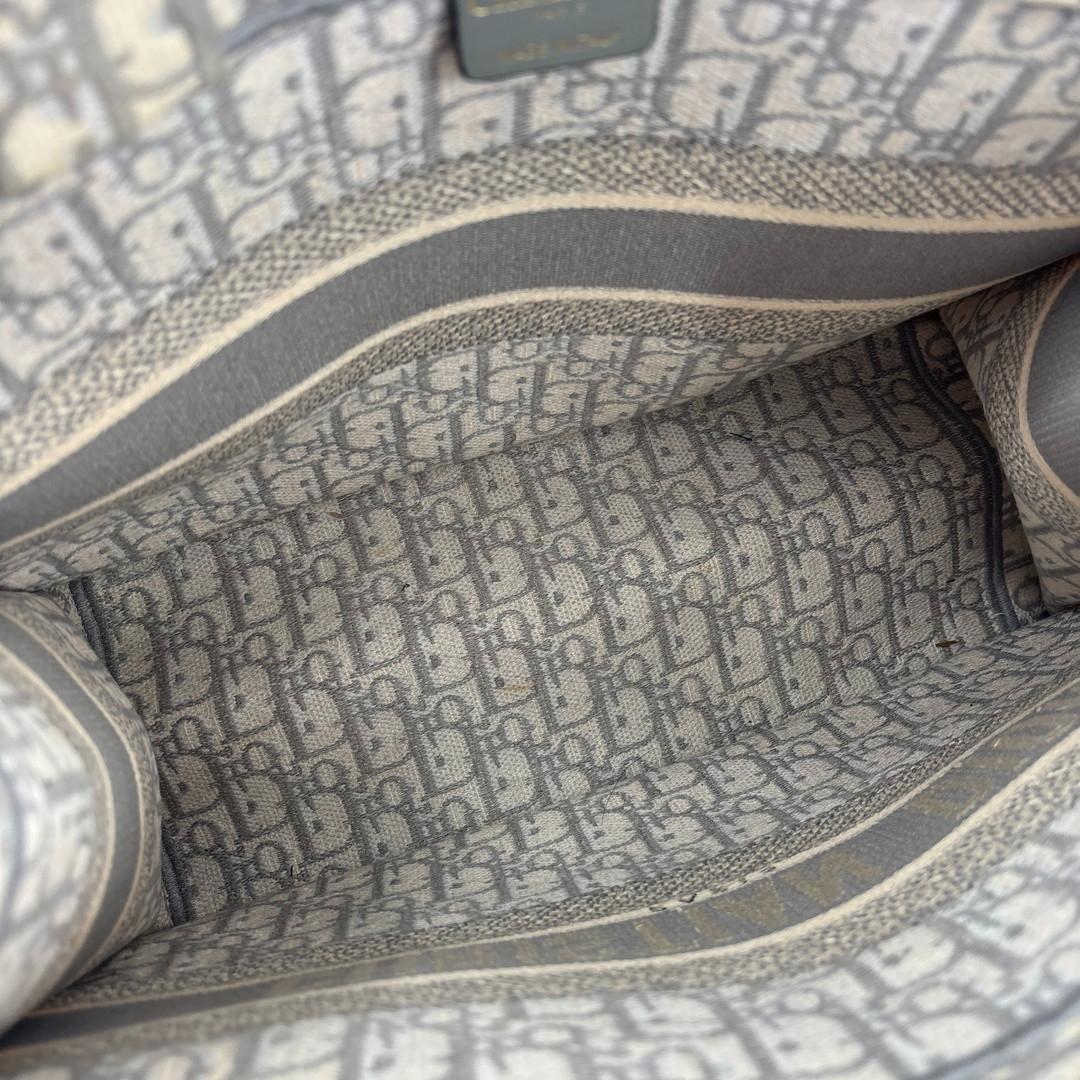 Ultra Christian Dior Book Tote Medium Trotter Gray