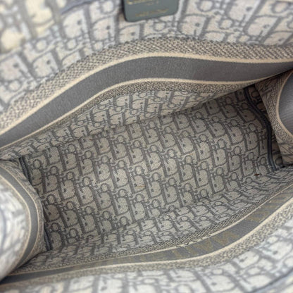 Ultra Christian Dior Book Tote Medium Trotter Gray