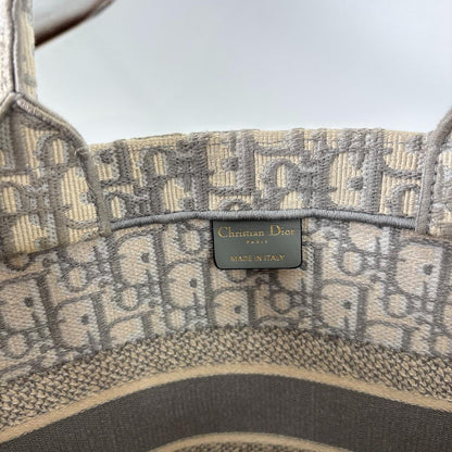 Ultra Christian Dior Book Tote Medium Trotter Gray