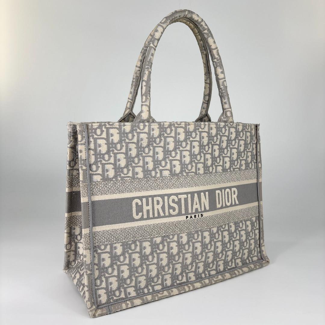 Ultra Christian Dior Book Tote Medium Trotter Gray