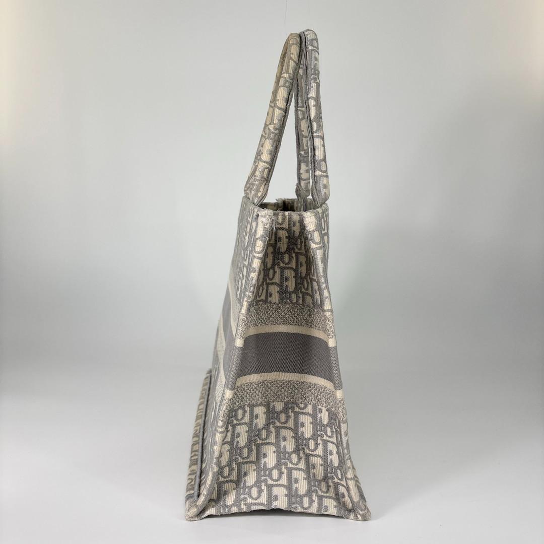 Ultra Christian Dior Book Tote Medium Trotter Gray