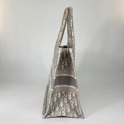 Ultra Christian Dior Book Tote Medium Trotter Gray