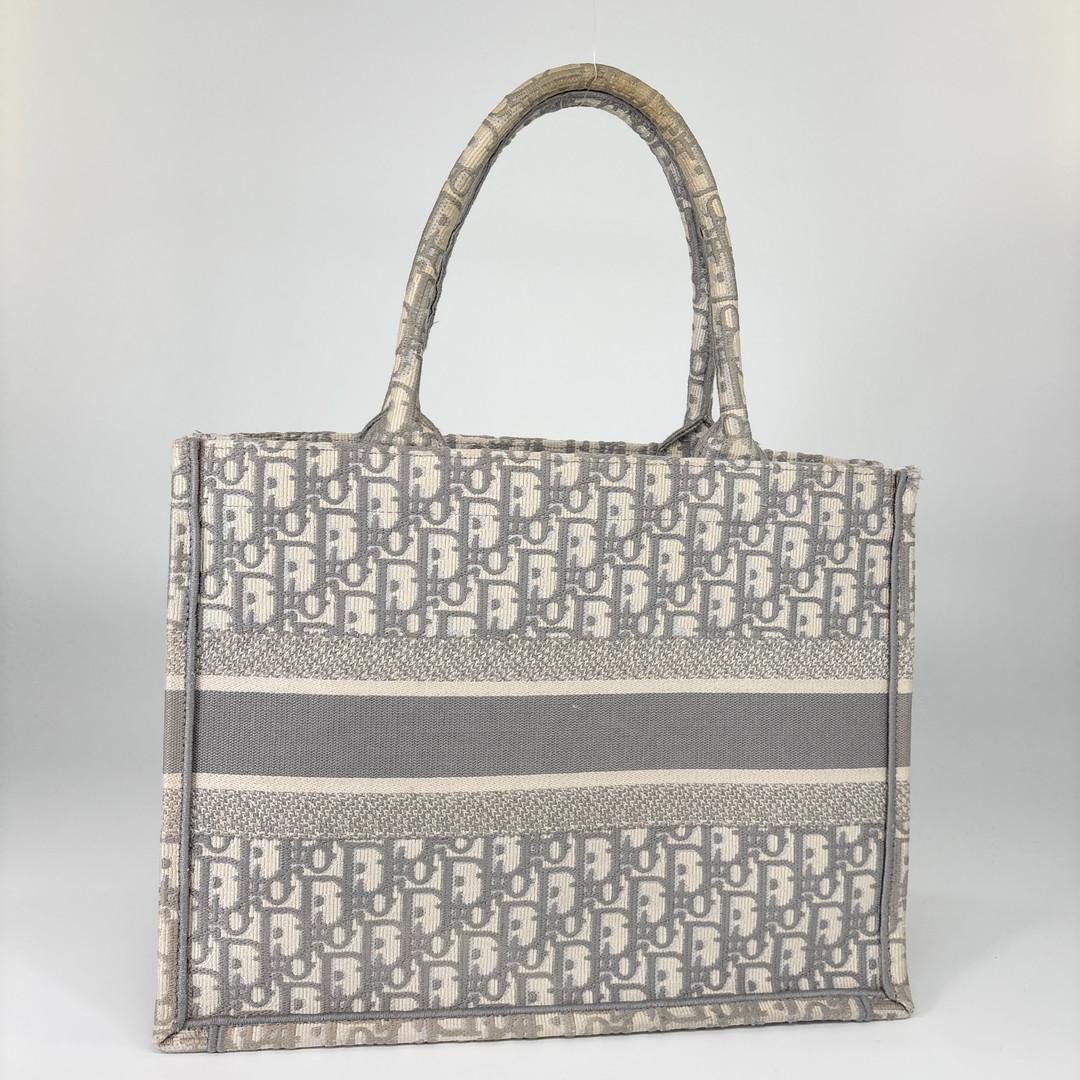Ultra Christian Dior Book Tote Medium Trotter Gray