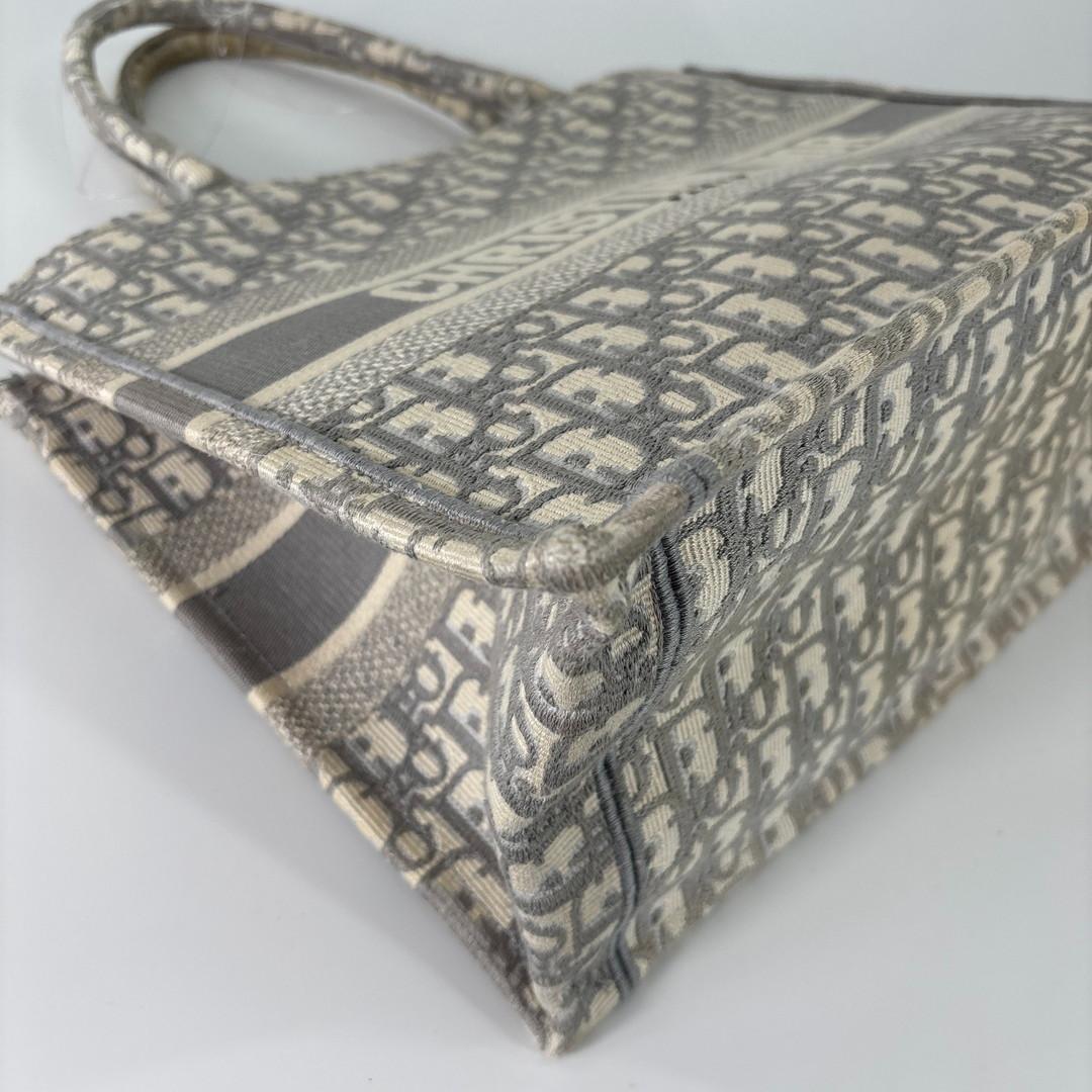 Ultra Christian Dior Book Tote Medium Trotter Gray