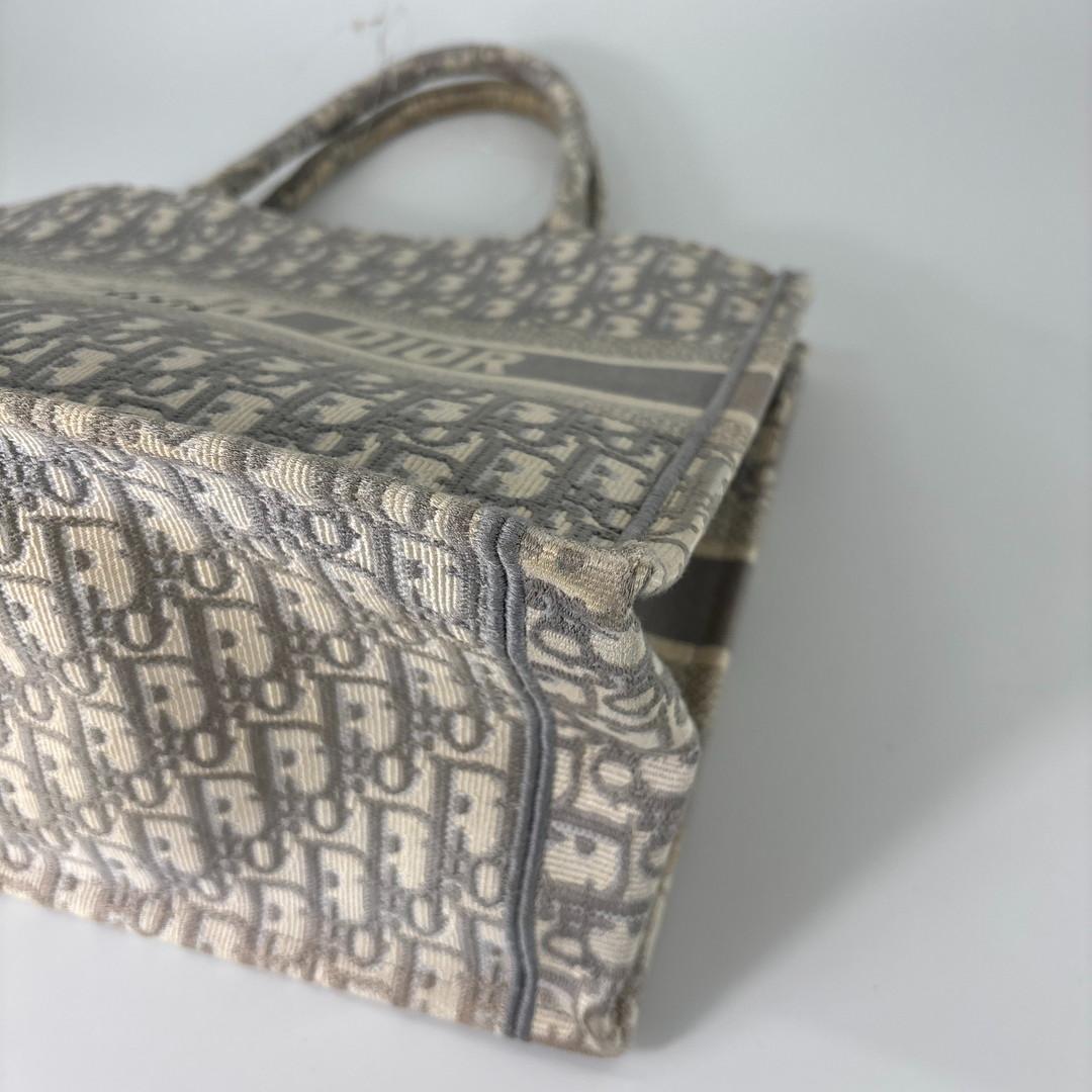 Ultra Christian Dior Book Tote Medium Trotter Gray