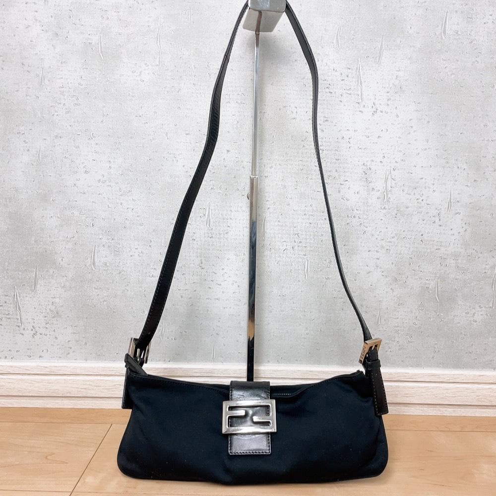 Fendi Mamma Bucket Shoulder Bag Nylon Black — view 2