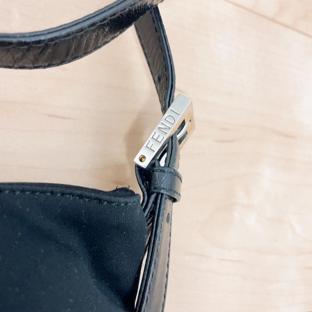 Fendi Mamma Bucket Shoulder Bag Nylon Black — view 6