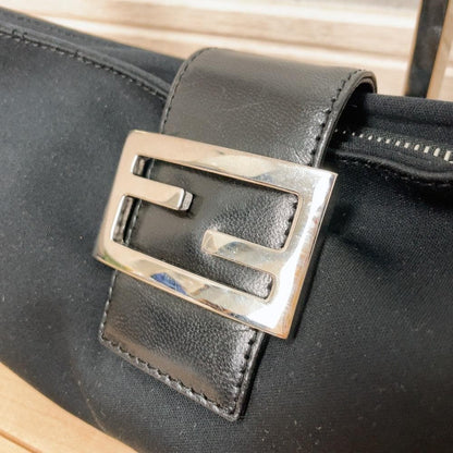 Fendi Mamma Bucket Shoulder Bag Nylon Black — view 8
