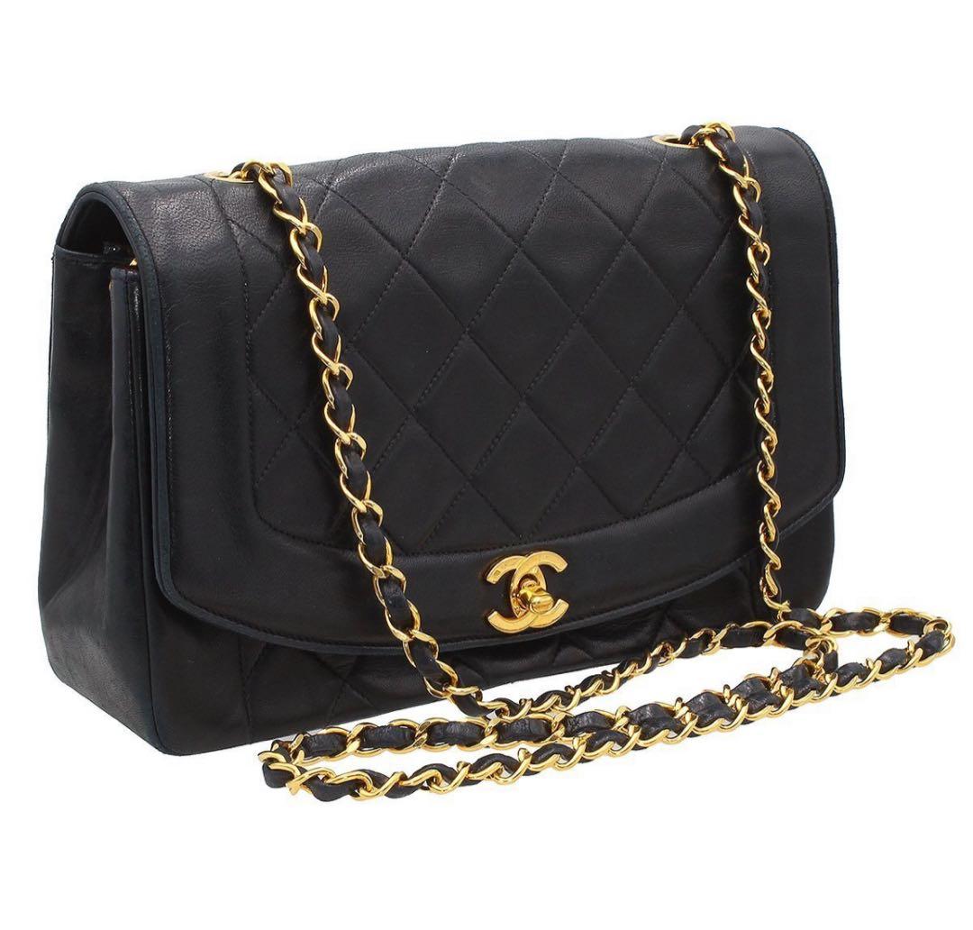 Chanel Matelasse Diana Lambskin Shoulder Bag